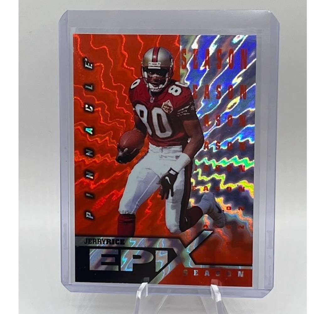 Jerry Rice Epix Orange Season 1997 Pinnacle E19 NFL San Francisco 49ers